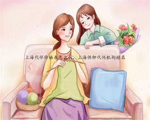上海代怀价格表怎么找，上海供卵代怀机构排名