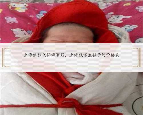 上海供卵代怀哪家好，上海代怀生孩子的价格表