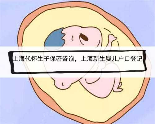 上海代怀生子保密咨询，上海新生婴儿户口登记
