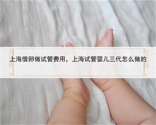 上海借卵做试管费用，上海试管婴儿三代怎么做的